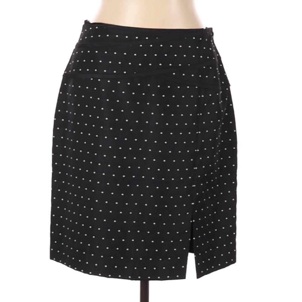Antonio Melani Black Skirt with Polka Dot Print